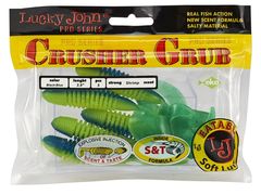 Твистеры съедобные LJ Pro Series Crusher Grub 3.9 in (99 мм), цвет T50, 5 шт