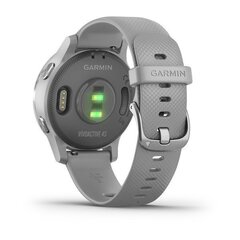 Смарт часы Garmin Vivoactive 4S Silver Stainless Steel Bezel with Powder Gray Case and Silicone Band