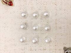 Бусины пришивные под жемчуг, d 14 мм, белый