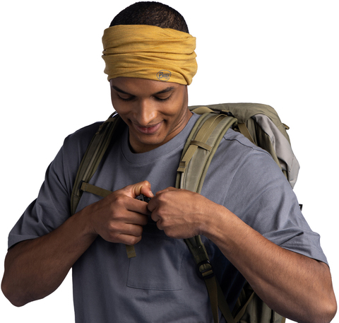 Картинка шарф-труба Buff Wool lightweight Multistripes Maize - 5