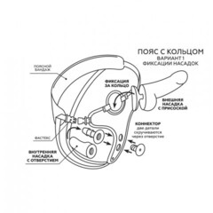 Пояс премиум класс (S) WOMAN SIMPLEX с 3 насадками