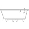 Ванна угловая Geberit Renova: L=135см, B=135см