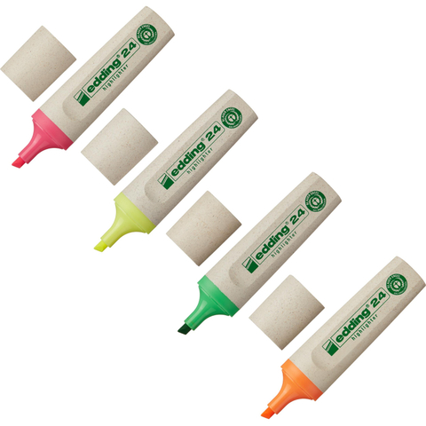 Набор текстовыделителей EDDING ECO E-24/4S 4шт./уп. 1-5мм Набор текстовыделителей EDDING ECO E-24/4S 4шт./уп. 1-5мм