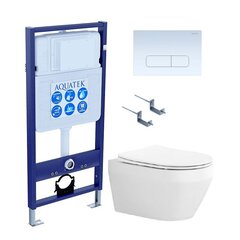 Aquatek SET Aquatek ЛЕЯ cm-013 4в1 SET Aquatek ЛЕЯ-013 4в1 (рама Aquatek Standard INS-0000012+крепеж KKI-0000002+клавиша KDI-0000013+унитаз ЛЕЯ AQ1199-00 с тонким сиденьем soft-close) фото