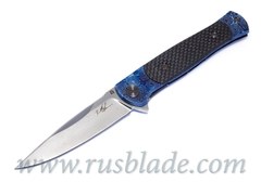 Cheburkov Pike Damascus Timascus CF one-off Knife 