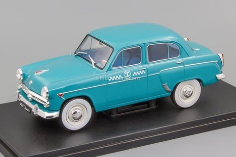 Moskvich-407T Taxi turquoise 1:24 Legendary Soviet cars Hachette #68