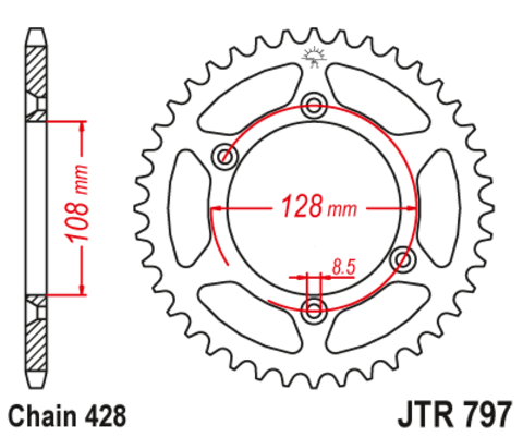 Звезда ведомая JTR797 57