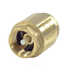 Клапан обратный латунь осевой Ду 15 Ру16 Тмакс=100 оС ВР 1/2" диск пластик SantechSystems