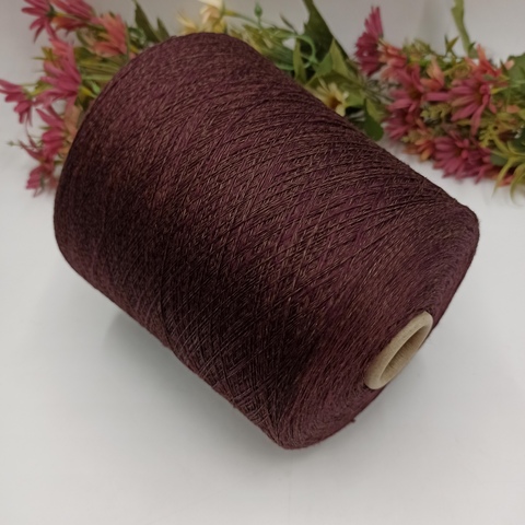 Flamme Selin лен с шелком в фактуре фламе 11 Темно-вишневый