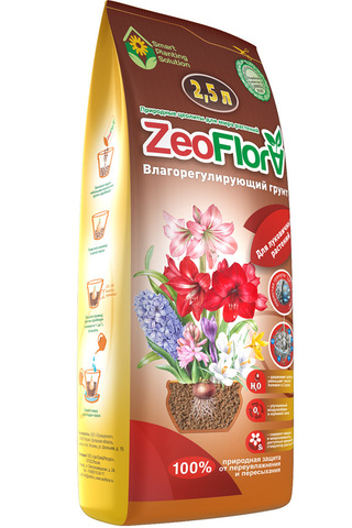 Влагорегулирующий грунт для луковичных растений  2.5 л ZeoFlora