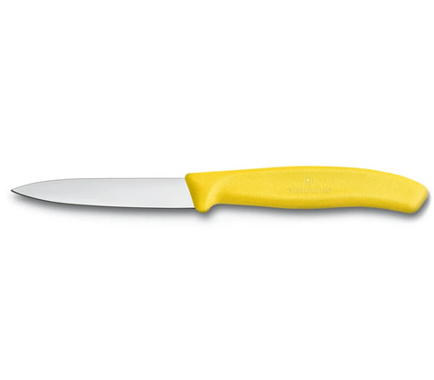 Нож Victorinox Swiss Classic для очистки овощей, летвие 8 см, прямая заточка, желтый