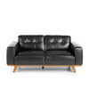 Двухместный диван Angel Cerda 5606-2P, черная кожа