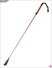 Длинный плетеный стек с красной лаковой ручкой - 85 см. - 