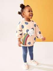 Толстовка и легинсы в комплекте для девочки Next 377-760, Розовый, Темно-синий