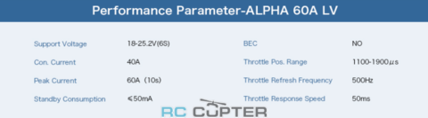 ESC регулятор мотора T-Motor Alpha 60A LV 6S