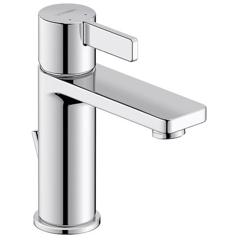 Duravit D-Neo Смеситель для раковины на 1 отв., с донным клапаном, h=165мм, излив 109мм цвет: хром DE1020001010