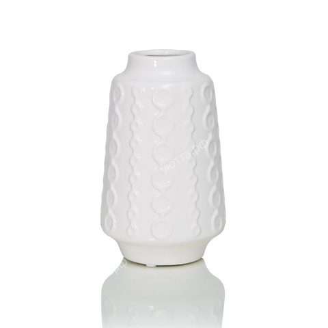 Декоративная ваза из керамики Learna (12*20 см) - Белый