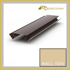 Угол внутренний (вид 1) сложный 75мм RALL 1014- слоновая кость 2м