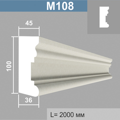 М108 молдинг (45х100х2000мм)8шт в уп., шт