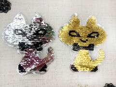 Аппликация пришивная двухсторонняя с пайетками, р. 20х17 см