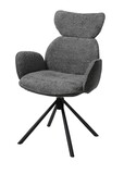 Стул VARDY 360 град.поворот. Темно-серый букле XD841-16 / Серый