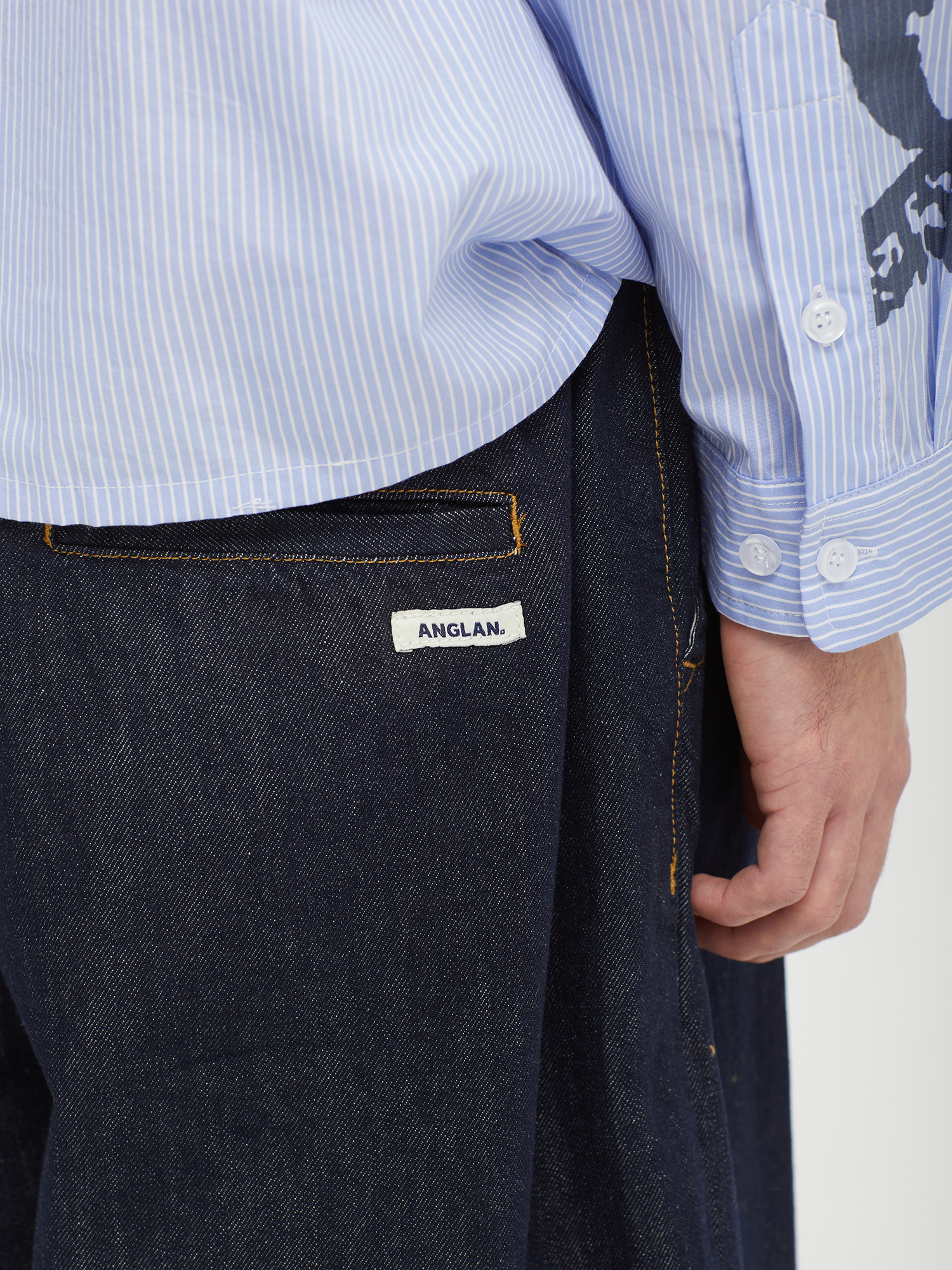 Джинсы (Balloon Fit) Long Tuck Wing Balloon Denim Pants
