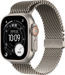 Apple Watch Ultra 3 (2025) 49mm Natural Titanium Case with Natural Titanium Milanese Loop Large