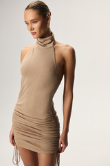 Платье с открытой спиной TANZANIA Латте