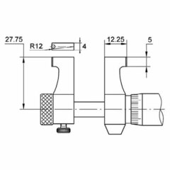 Микрометр-нутромер 25-50мм DIN863 0,01мм Kinex 7096 (К)