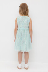 платье  для девочки  КР 5734/дымчатый нефрит,цветочный бал к547