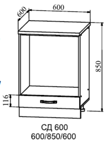 Кухня Манго шкаф нижний духовой