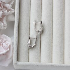 Швензы Ракушки 17*12 мм с английским замком, родий, Ш128