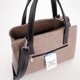 Сумка Саломея 166 македония тауп + черный