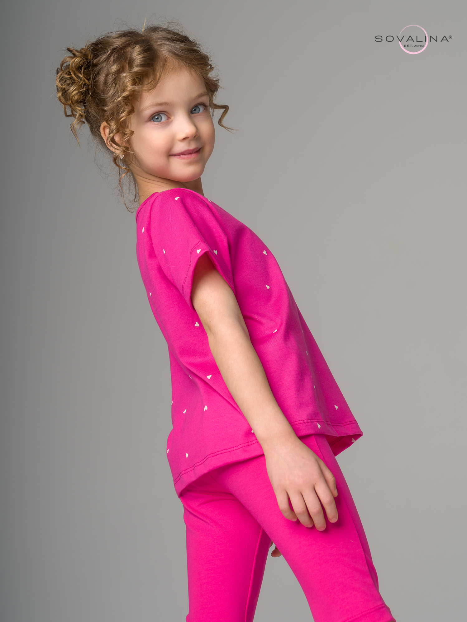 Костюм Актив сердечки барби-фуксия