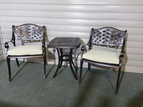 Кофейный набор мебели из алюминия Paris 52