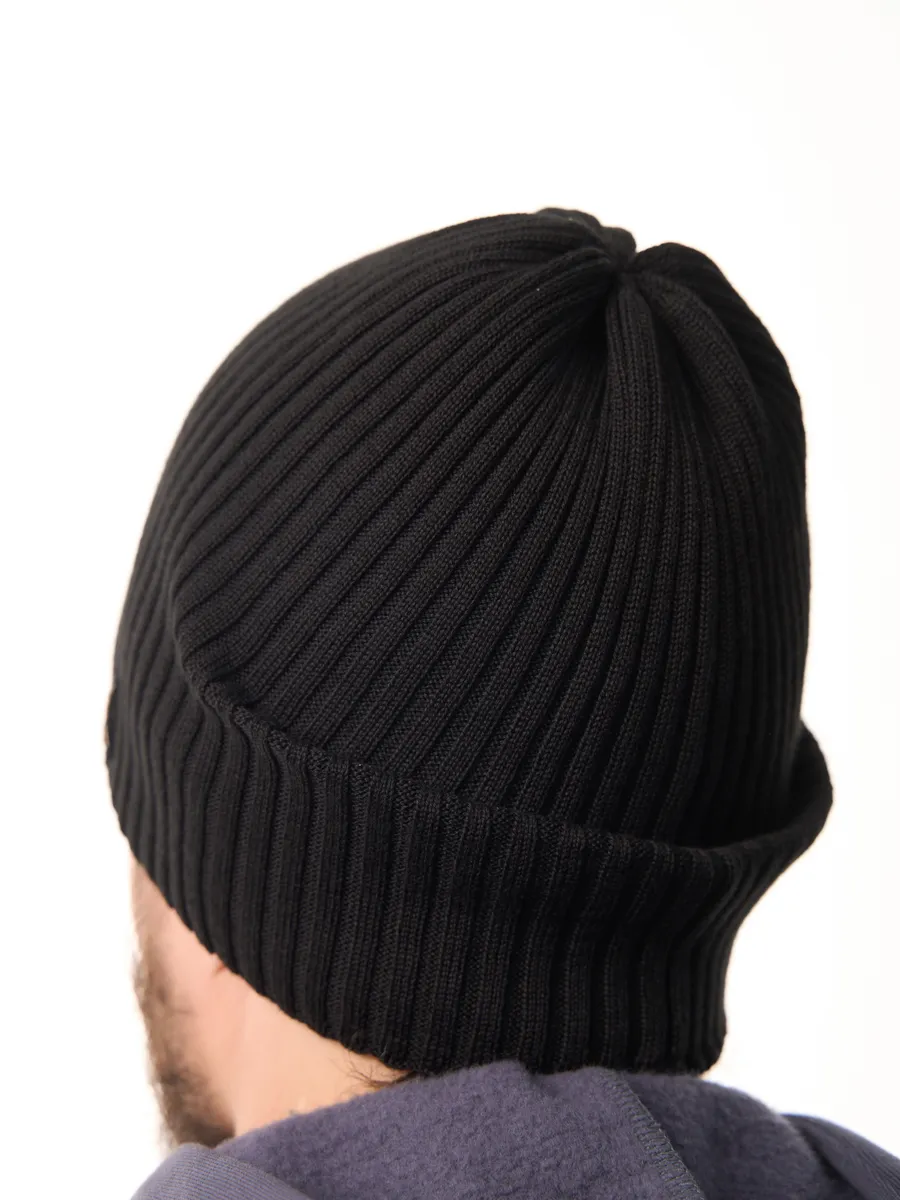 Шапка осенняя бини вязаная зима