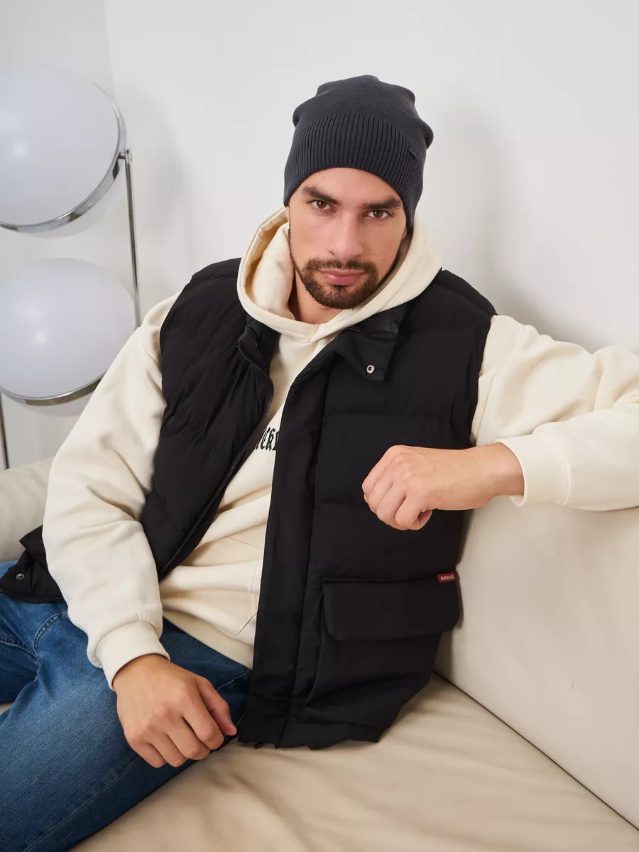 Шапка бини зимняя весенняя с флисом