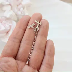 Замочек карабин с коннектором 10*5 мм с для многорядных колье, 3 нити, родий З077