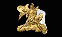 Силиконовый молд № 568 Рыцарь с крыльями левый