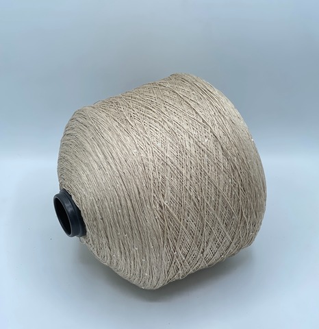 Бобинная пряжа, Linette Pailletes, 450м, 80% Лен, 20% Полиэстер(пайетка), Рожь+пайетка. 39398