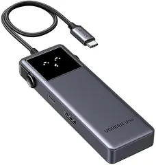 Хаб UGREEN CM888 (75177) 6-in-1 USB-C Hub With 3*USB-A&USB-C&HDMI&USB-C PD, серый космос