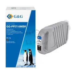 Совместимый струйный картридж G&G GG-PFI710MBK (Canon 2353C001 / PFI-710MBK), 700 мл, матовый черный