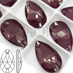 Купить пришивные стразы DeLux Drop Winter Cherry бордовые оптом с доставкой