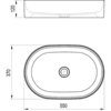 Ravak XJX0D155000 Умывальник CERAMIC 550 O SLIM черный матовый