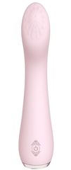 Нежно-розовый вибратор LISA с рельефной головкой - 19,3 см. - 
