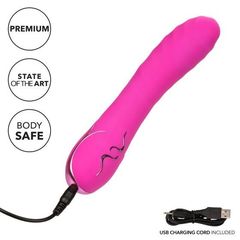 Розовый вибромассажер Insatiable G Inflatable G-Wand с функцией расширения - 21,5 см. - 