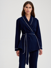 Пижама женская на запах Ihomewear "Черничная"