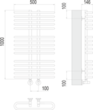 Полотенцесушитель Terminus Сахара П15 500х1000