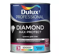 Краска для стен и потолков водно-дисперсионная Dulux Diamond Max Protect матовая база BC