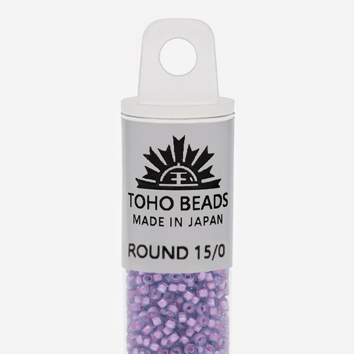 Японский бисер TOHO Round 15/0 (№937), окрашенный изнутри прозрачный